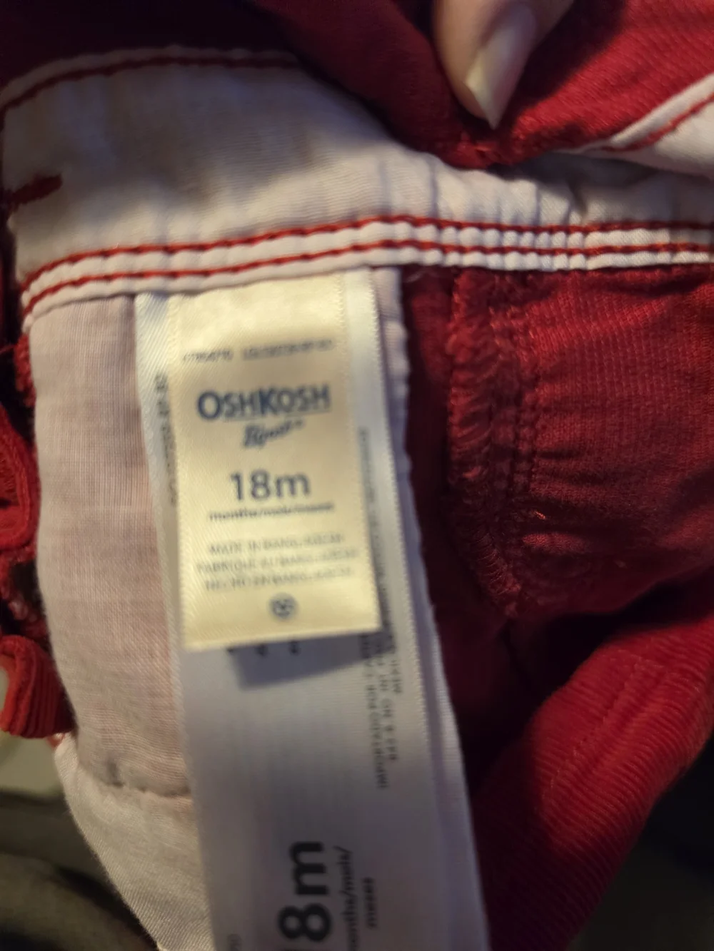 OshKosh B'gosh Bright Red Corduroy Overalls